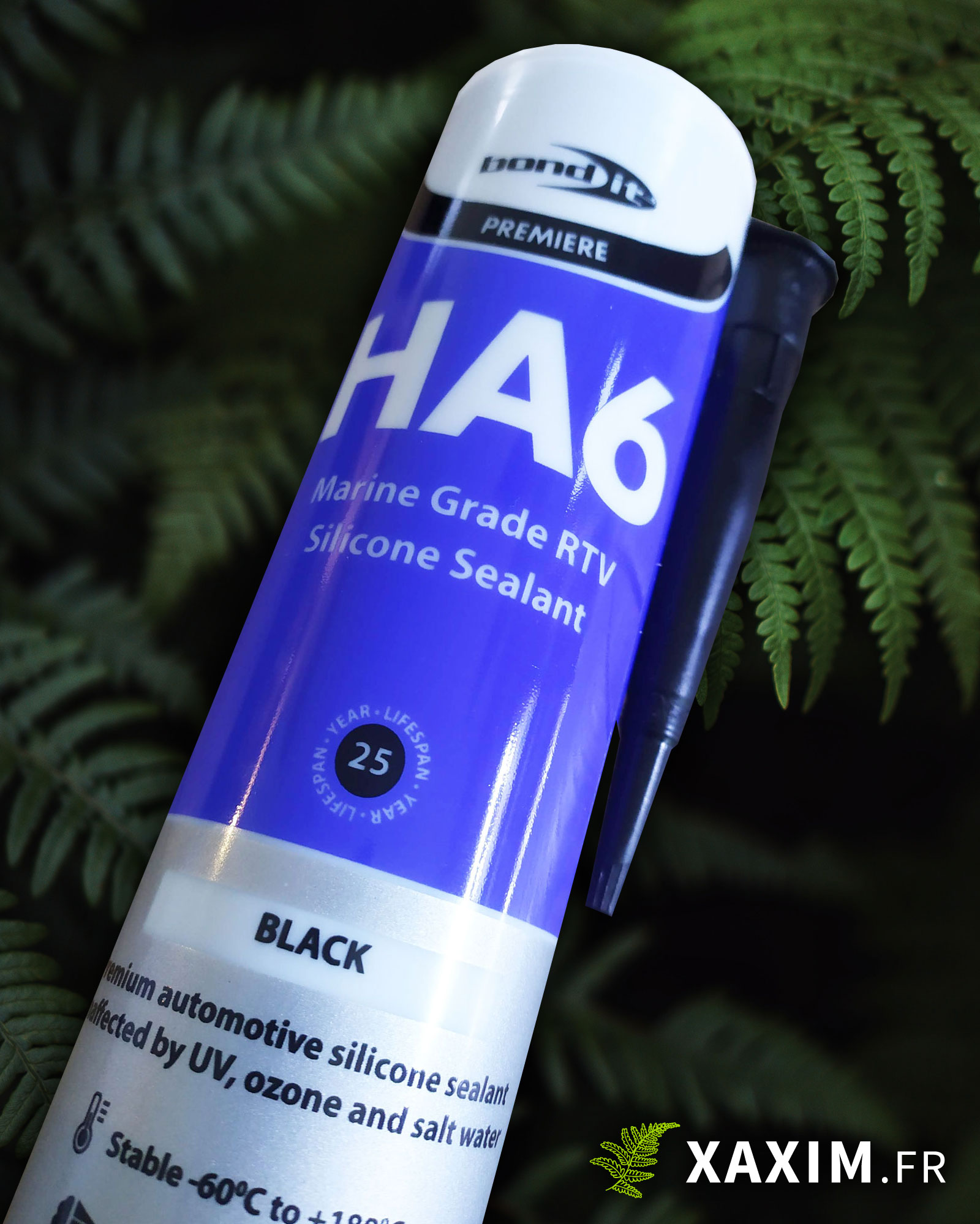 Silicone HA6 “noir” pour aquarium et terrarium –